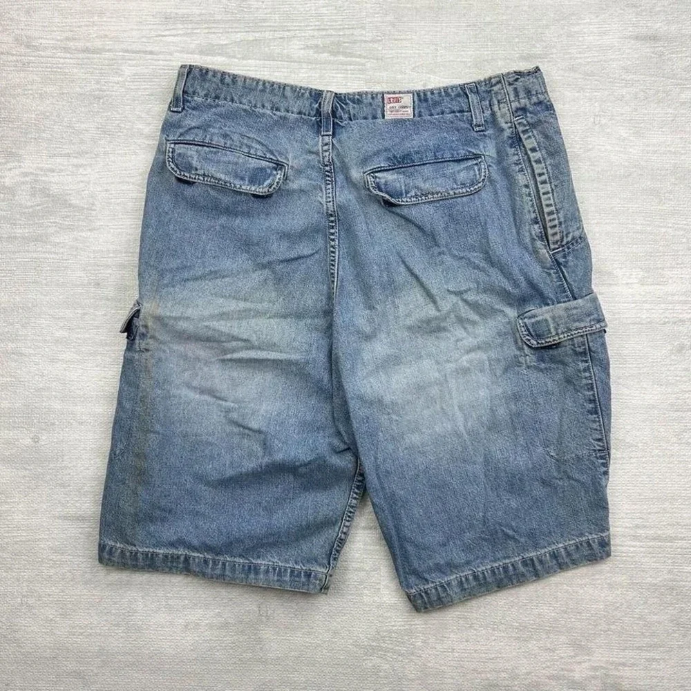 Vintage Levi's Dry Goods Denim Shorts‎ Mens 36 Faded Light Wash Jeans Cargo